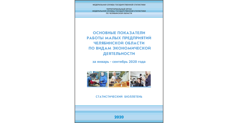 Челябинскстат выпустил статистический бюллетень « Основные показатели работы малых предприятий Челябинской области по видам экономической деятельности»