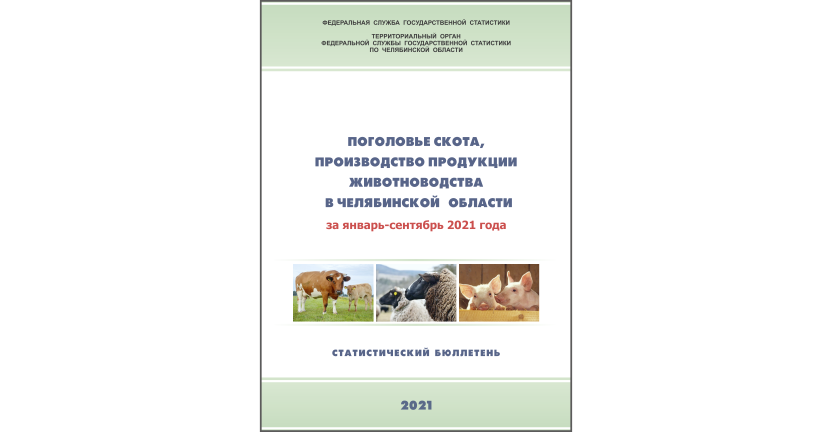 Челябинскстат выпустил статистический бюллетень « Поголовье скота, производство продуктов животноводства в Челябинской области»