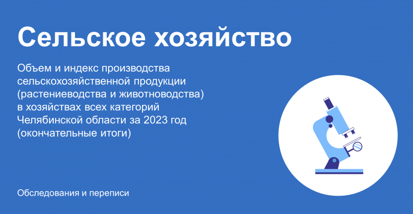 Объем и индекс производства сельскохозяйственной  продукции (растениеводства и животноводства) в хозяйствах всех категорий за 2023 год (окончательные итоги)